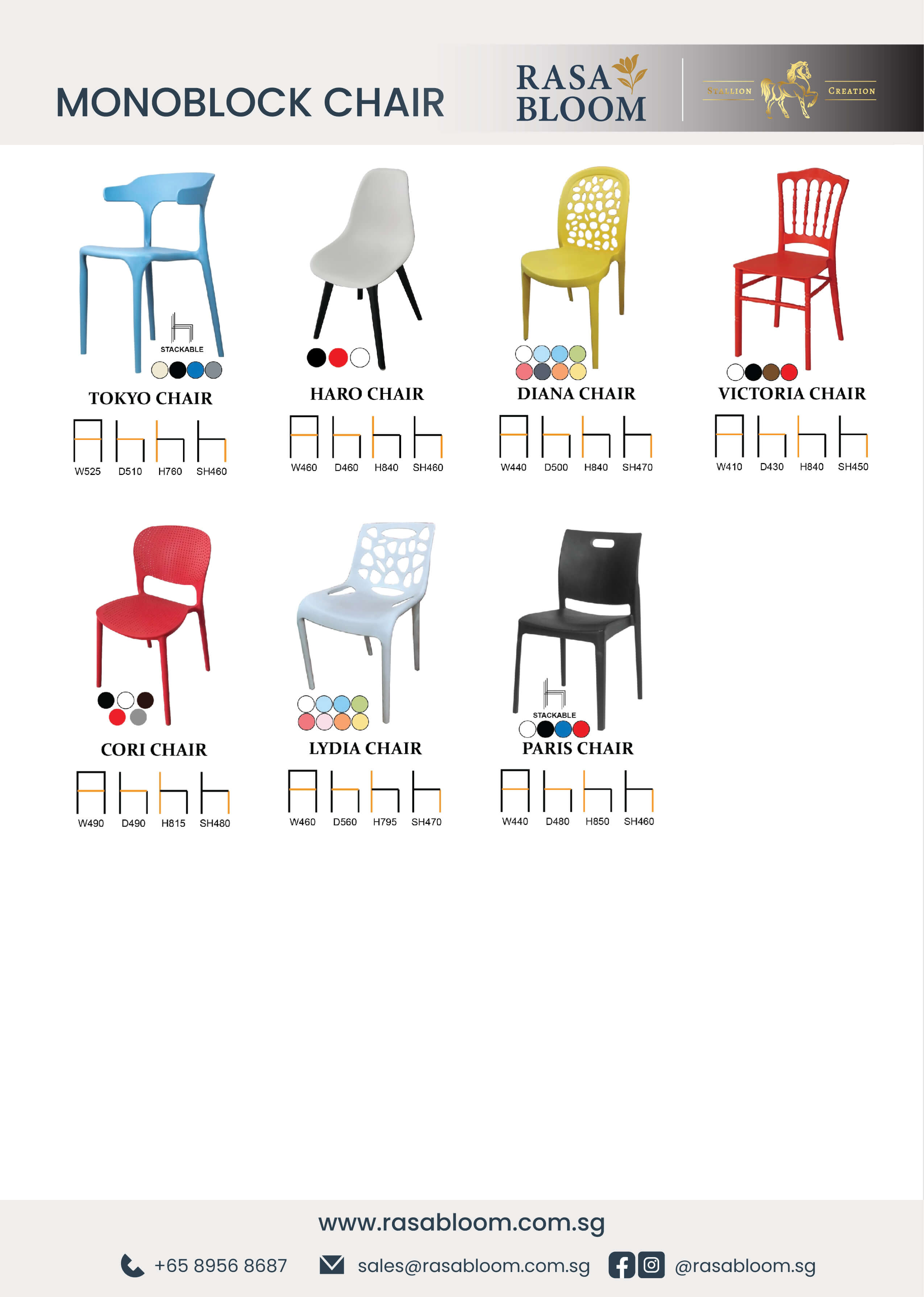 Rasa Bloom Catalogue - Monoblock Chair 4